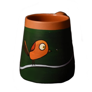 Milk Mug- Green Birdie
