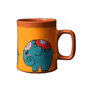 Milk Mug- Yellow Elephant