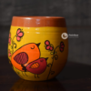 Juice/ Water Tumbler Round- Yellow Orange Birdie